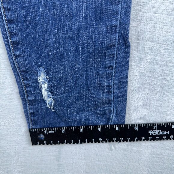 Denim Couture Slim Straight Leg Jeans Distressed Denim Womens Blue Size 7 - Picture 10 of 11